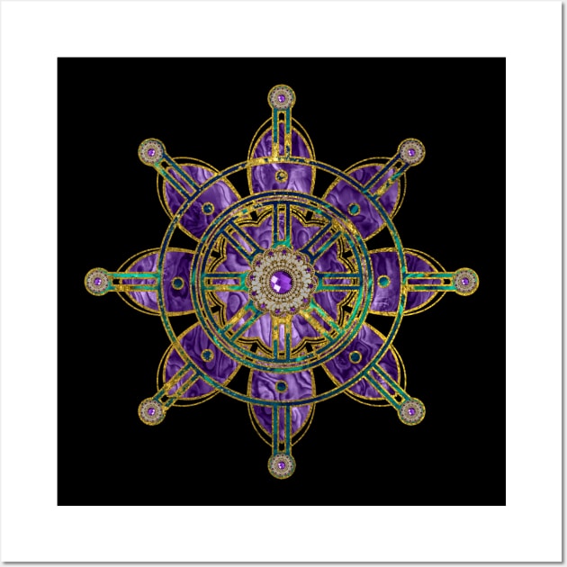 Dharma Wheel  - Dharmachakra Wall Art by Nartissima